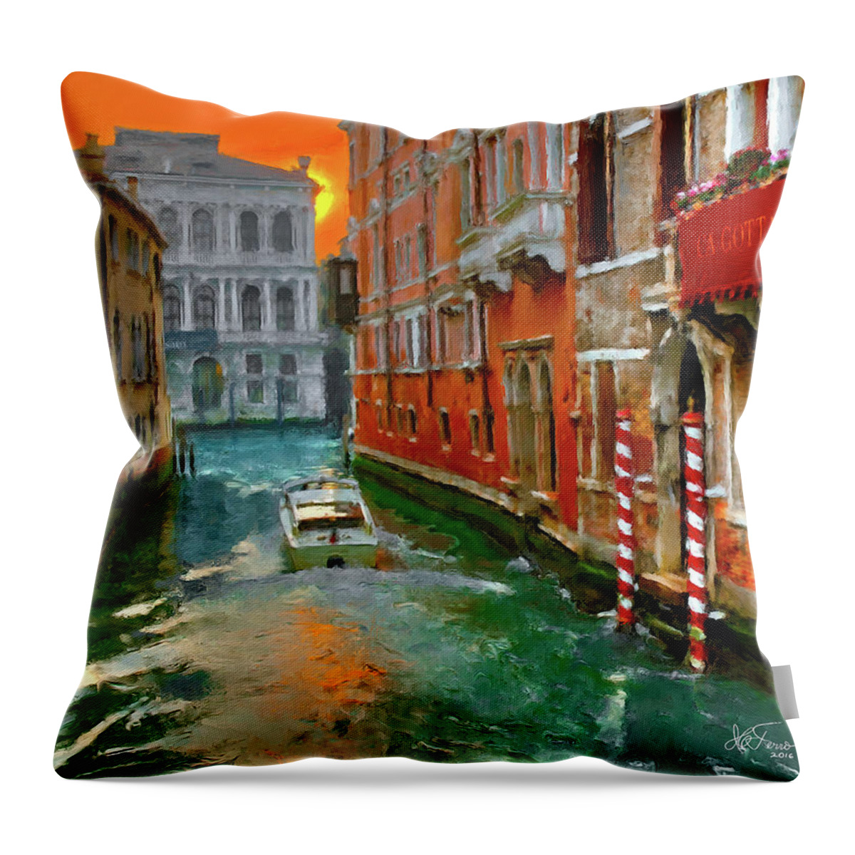 Venice Throw Pillow featuring the photograph Venezia. Ca'Gottardi by Juan Carlos Ferro Duque