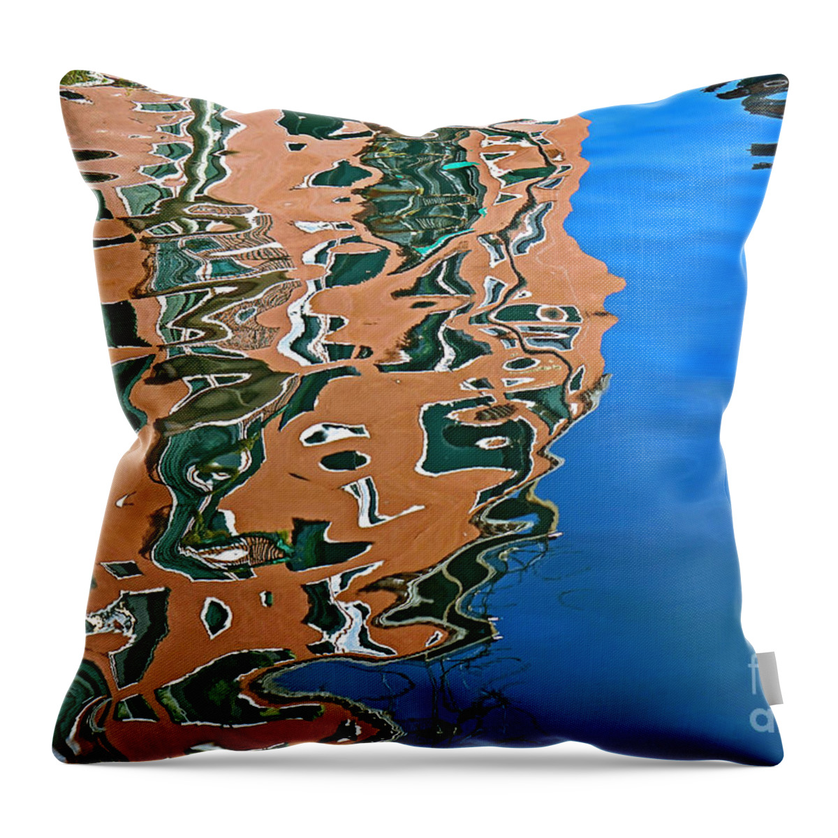 Venice Throw Pillow featuring the photograph Venice Canal Reflection by Michael Cinnamond