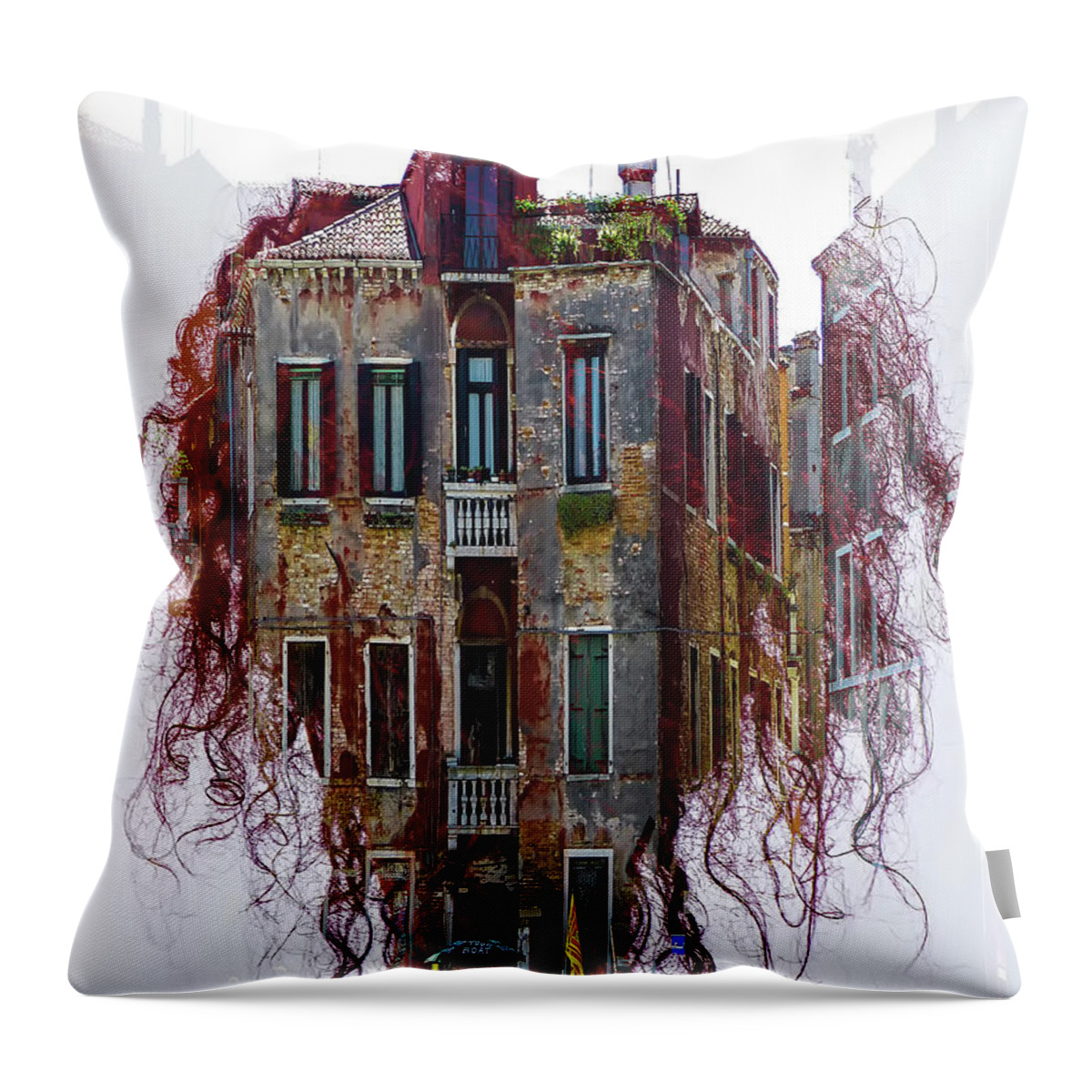 Venice Throw Pillow featuring the photograph Venice in mind by Gabi Hampe