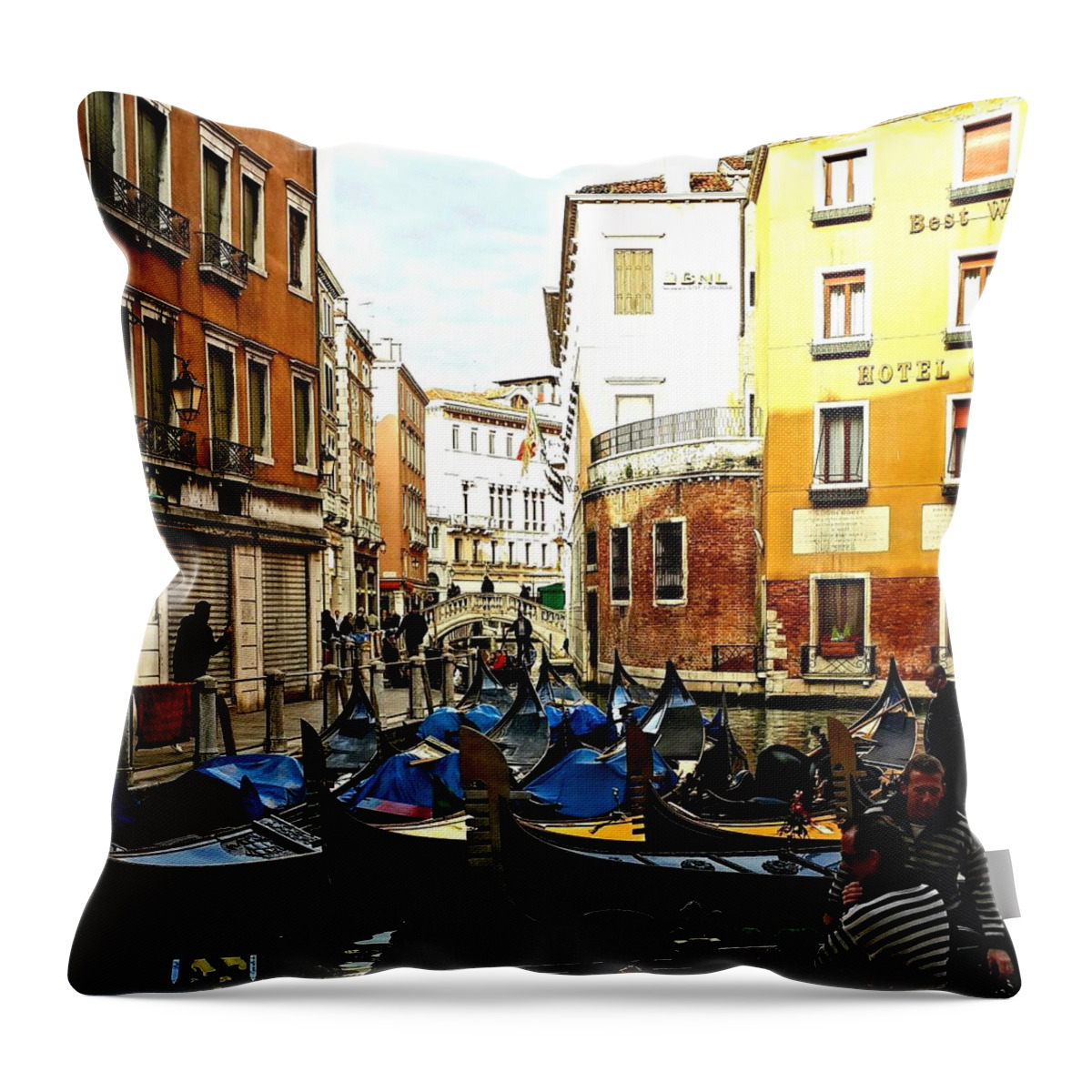 Throw Pillow featuring the photograph Venice Italy by Lush Life Travel