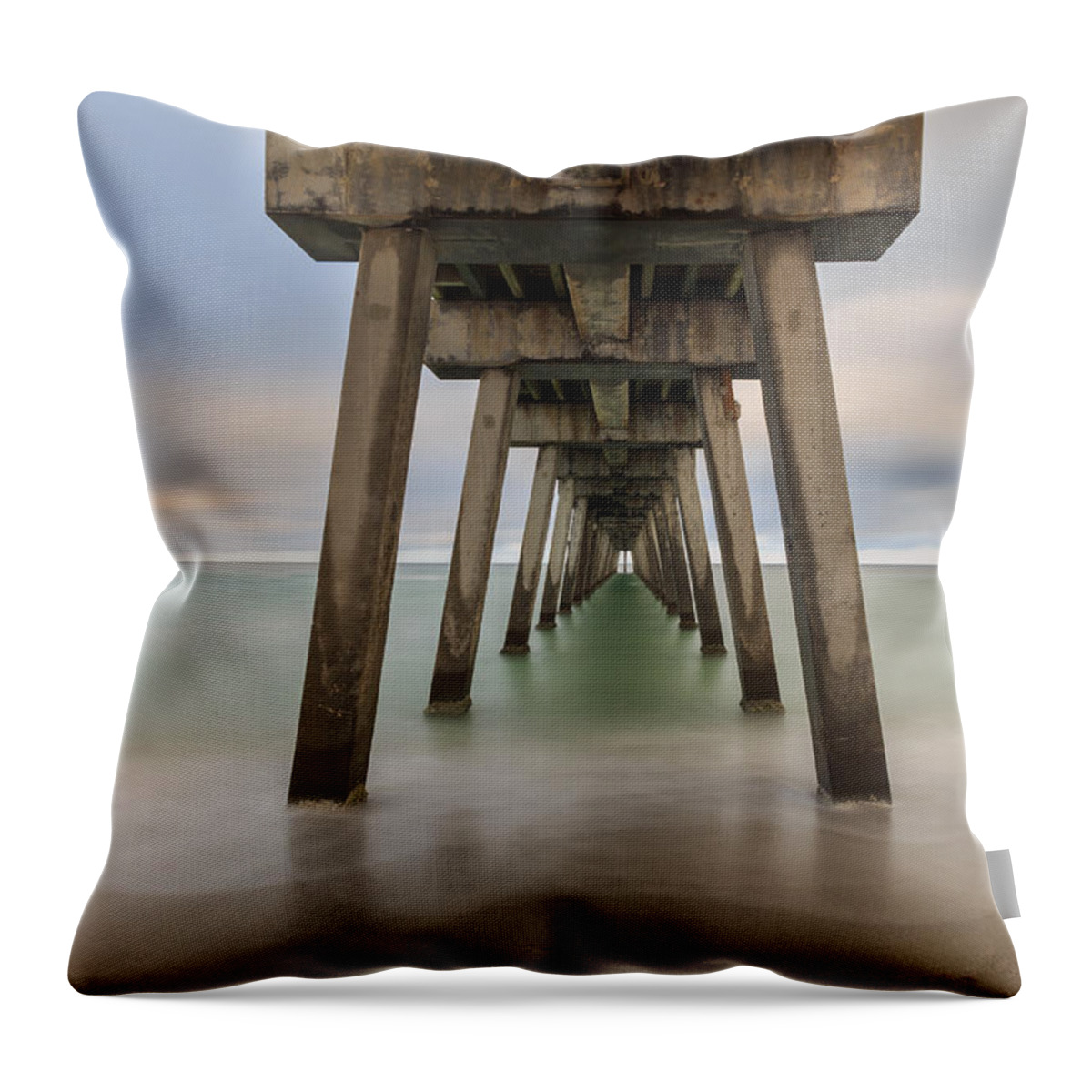 Florida Throw Pillow featuring the photograph Venice Pier by Paul Schultz