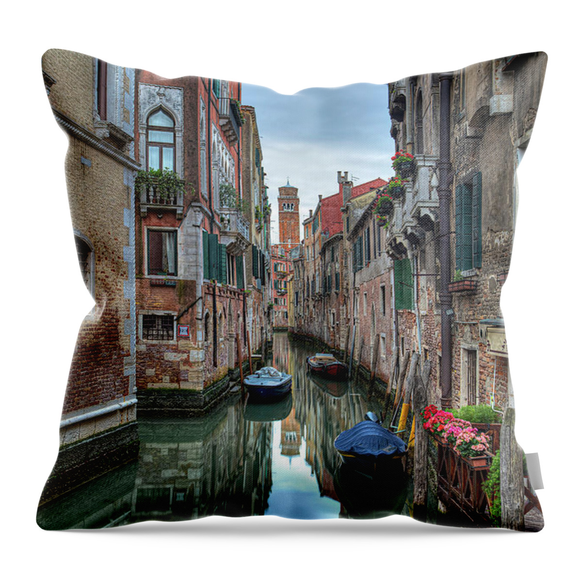 Venice Throw Pillow featuring the photograph Venetian Morning by Peter Kennett