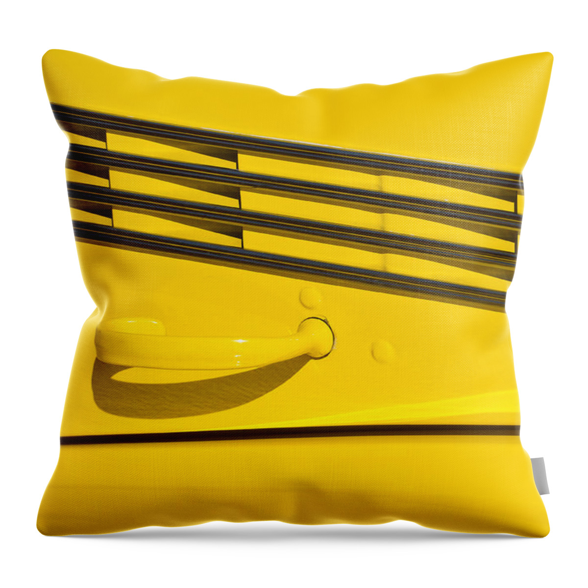 Chevy Throw Pillow featuring the photograph Vented Chrome to Yellow by Gary Karlsen