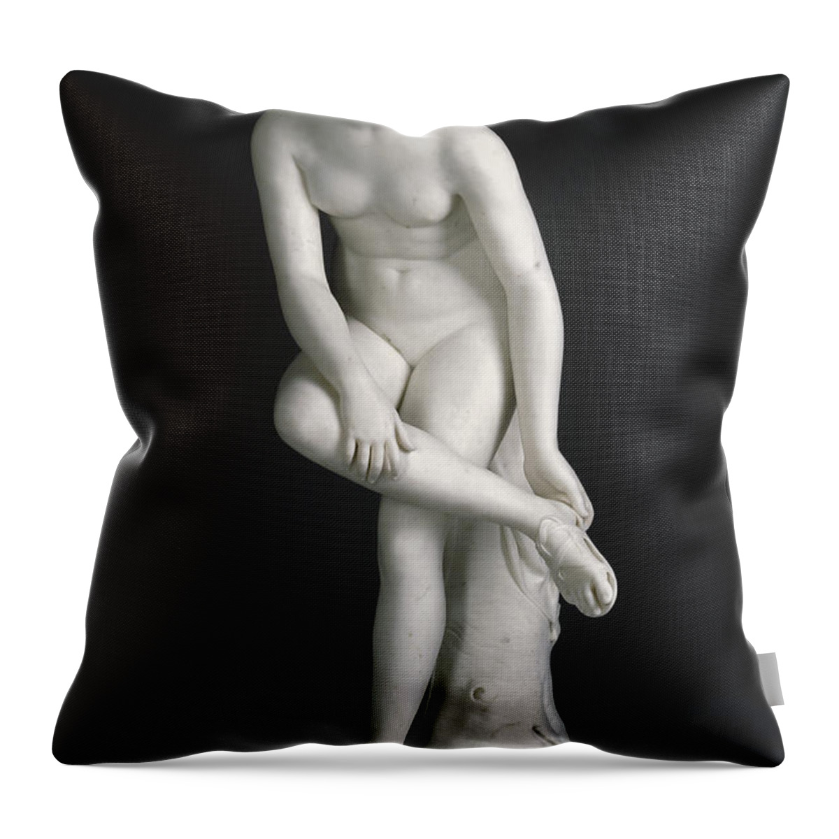 Venus Throw Pillow featuring the sculpture Venus by Joseph Francis Nollekens