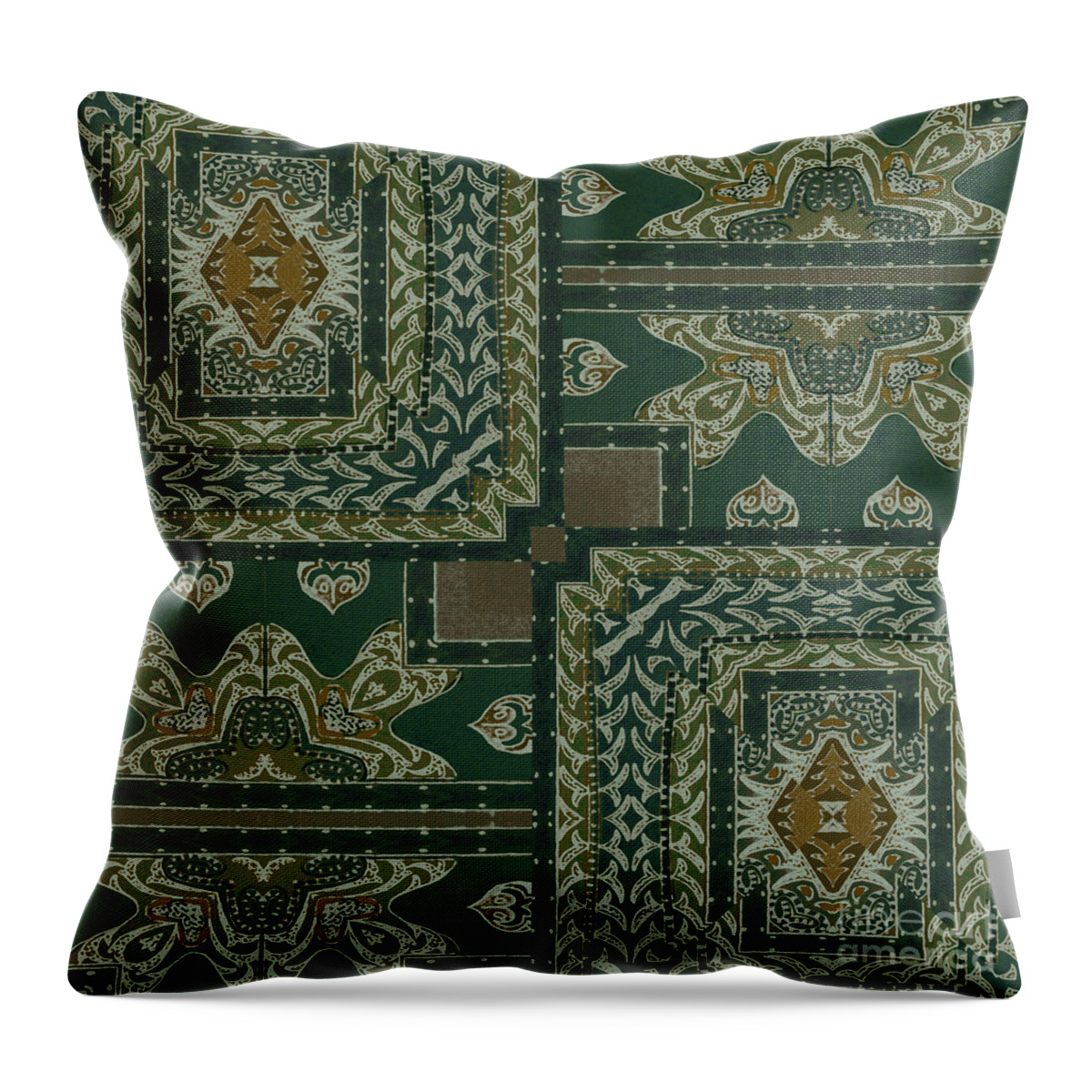 Pattern Throw Pillow featuring the painting Verdant by Mindy Sommers