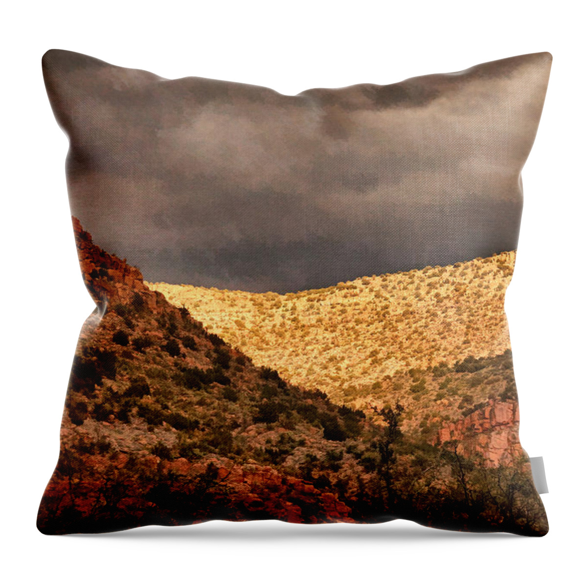 Verde Valley Throw Pillow featuring the photograph Verde Canyon View Pnt by Theo O'Connor