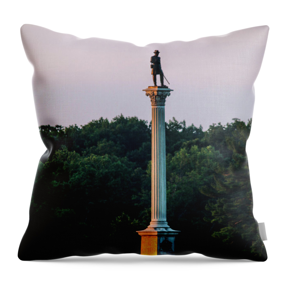 This Is A Photo Of The Vermont Monument Throw Pillow featuring the photograph Vermont Monument by Bill Rogers