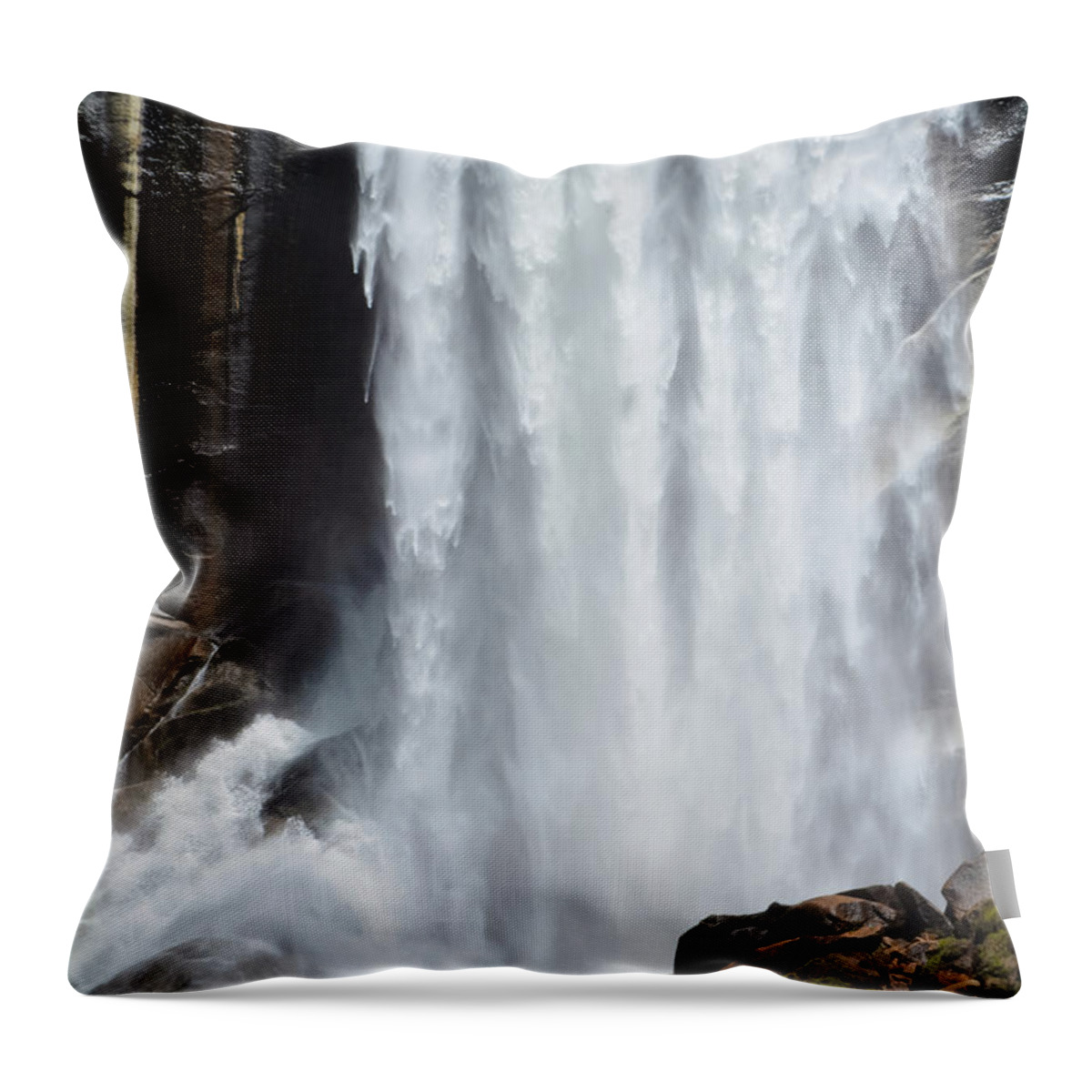 Yosemite National Park Throw Pillow featuring the photograph Vernal Fall Portrait by Kyle Hanson