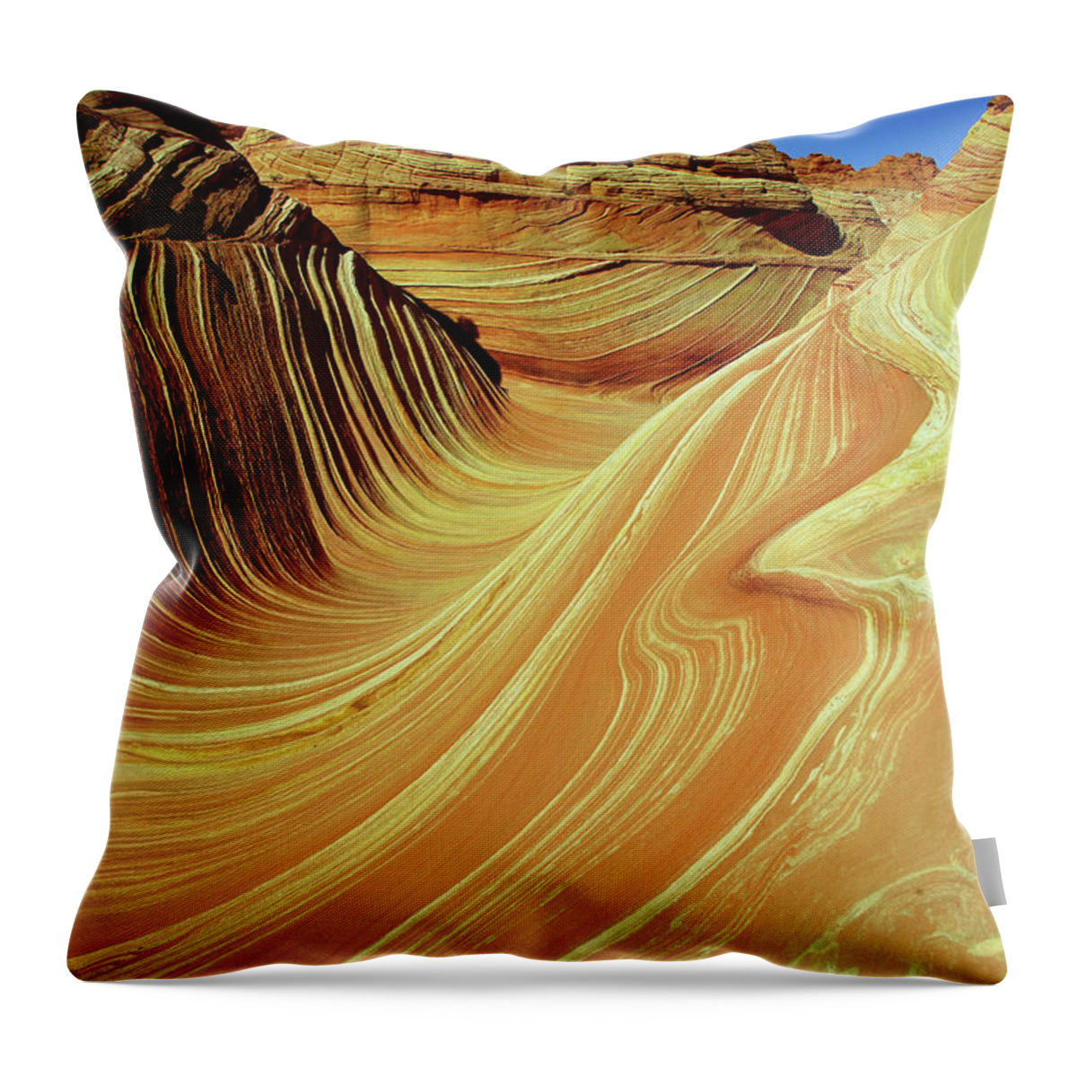 Arizona Throw Pillow featuring the photograph Vertical Wave by Roxie Crouch