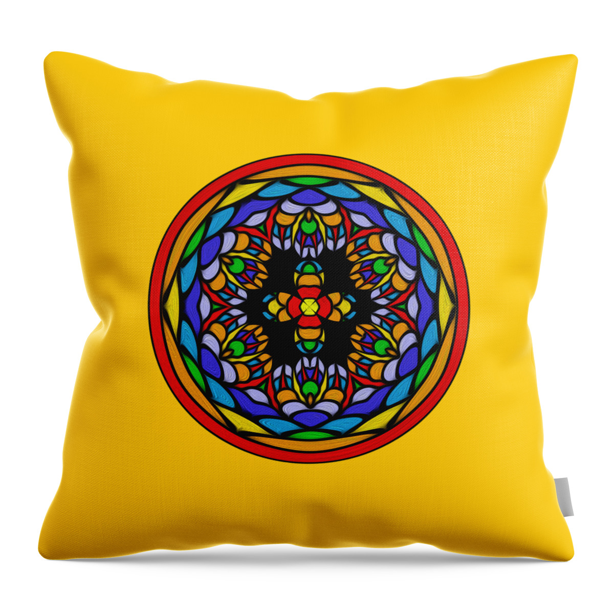 Digital Art Throw Pillow featuring the digital art Vibrant Pattern Orb by Kaye Menner by Kaye Menner
