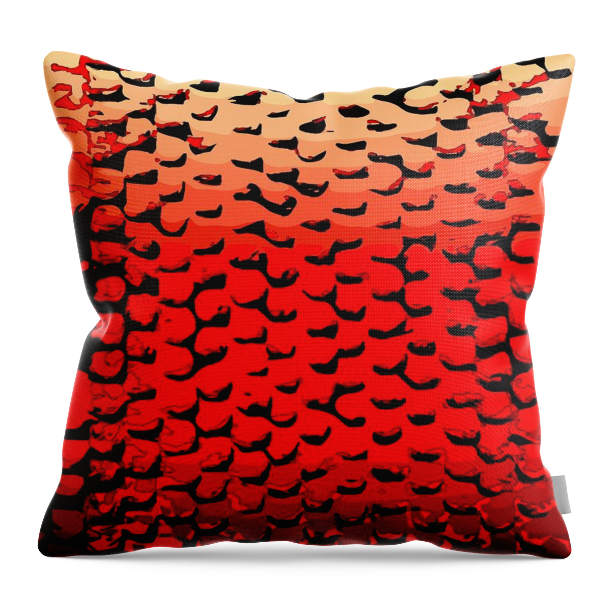 Digital Abstract Throw Pillow featuring the digital art Vibrational bricks by Neal Barbosa