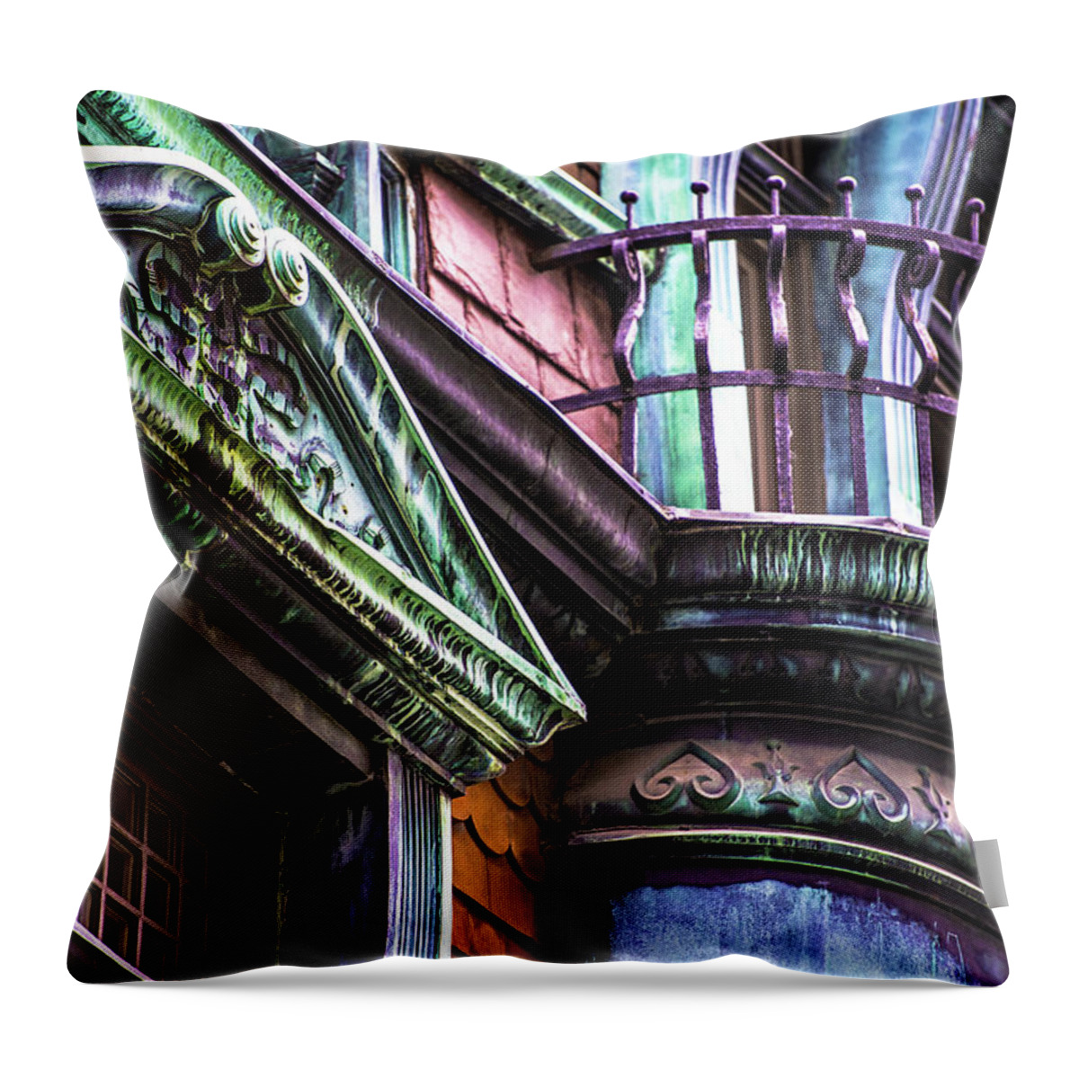  Throw Pillow featuring the photograph Victorian on Rush v2 by Raymond Kunst