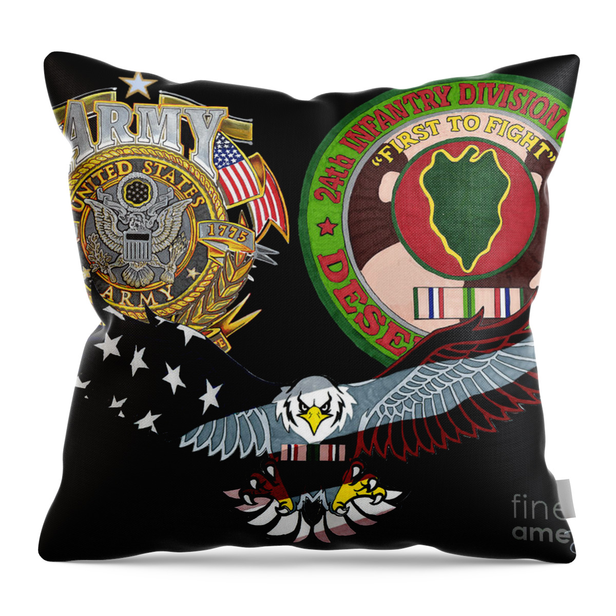 Victory Throw Pillow featuring the drawing Victory by Bill Richards