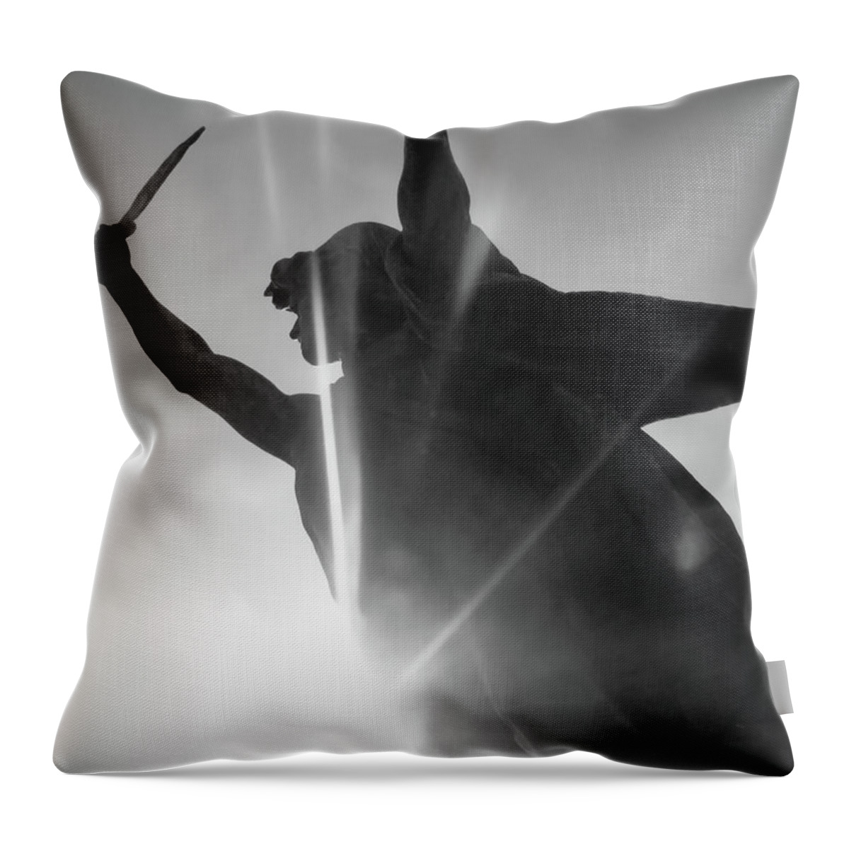 Statue Throw Pillow featuring the photograph Victory by Donna Blackhall