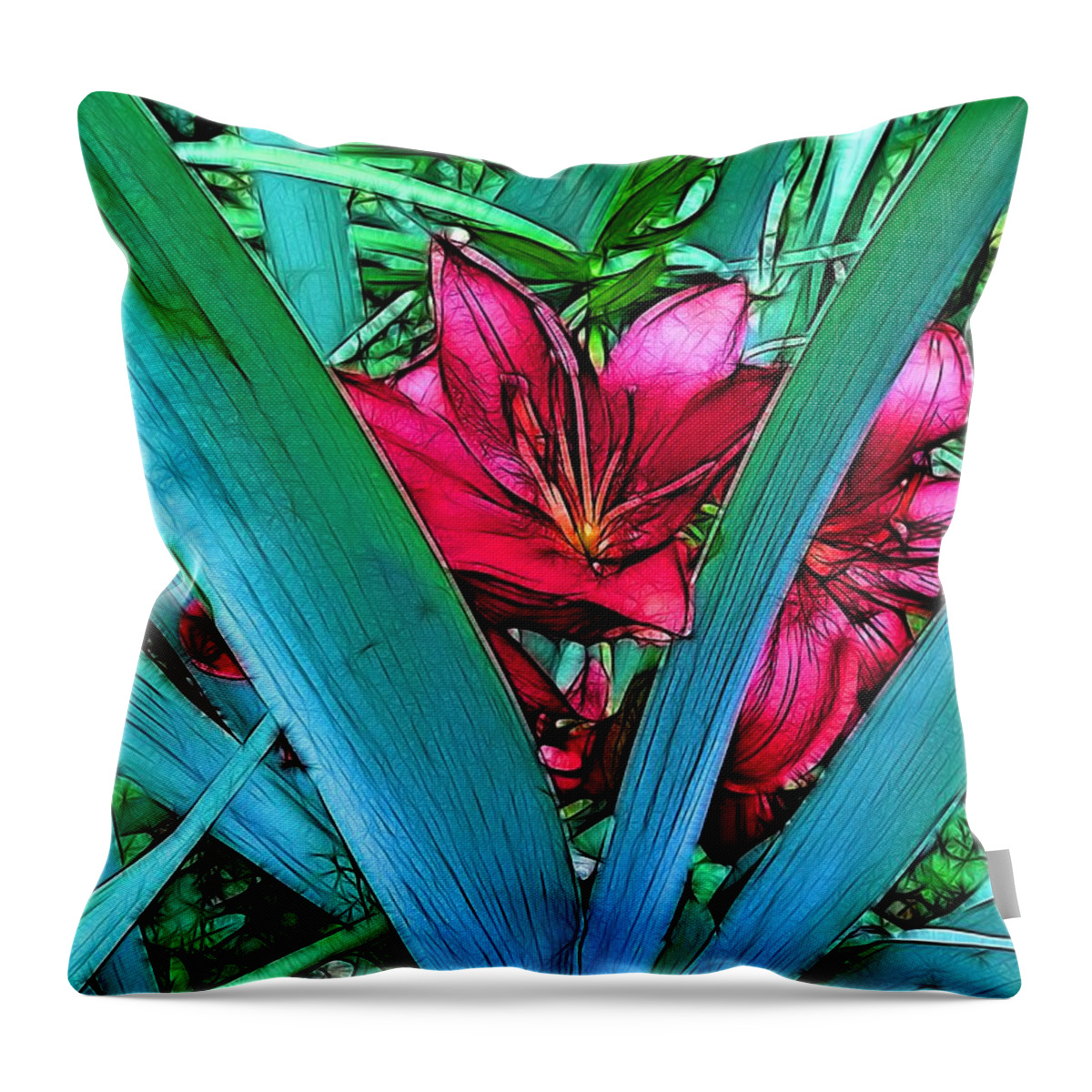 Lily Throw Pillow featuring the photograph Victory Garden by Nick Heap