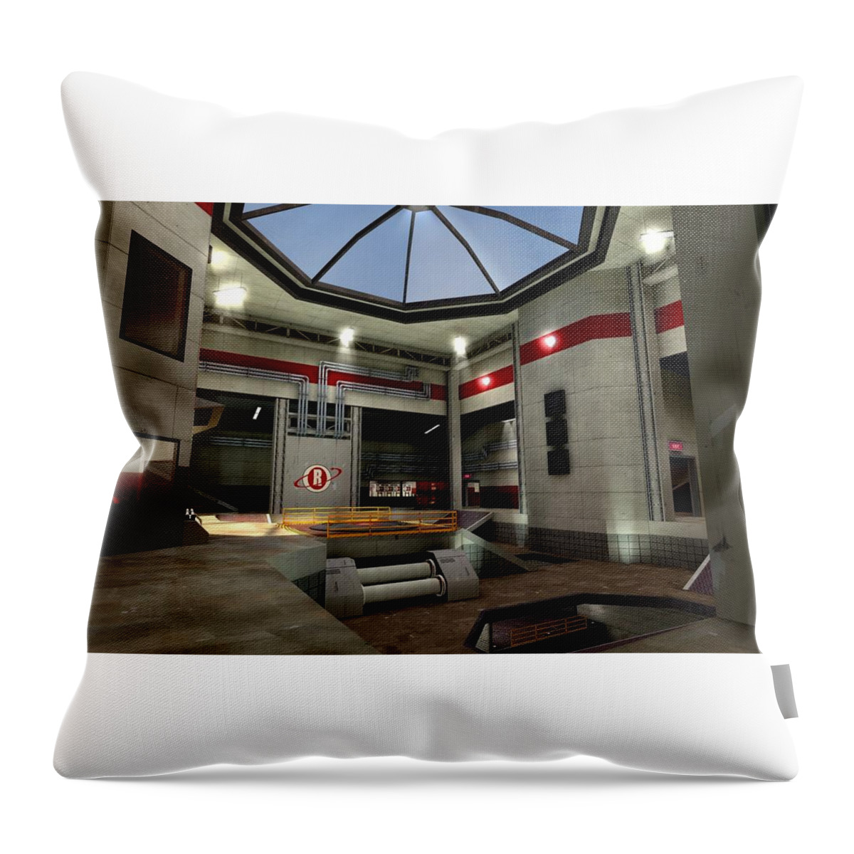 Video Game Throw Pillow featuring the digital art Video Game by Maye Loeser