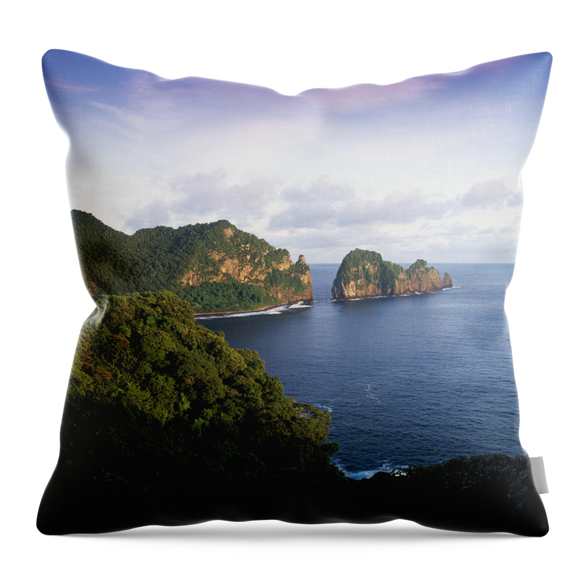 Blue Sky Throw Pillow featuring the photograph View Across The Southeastern Coastline by David Kirkland