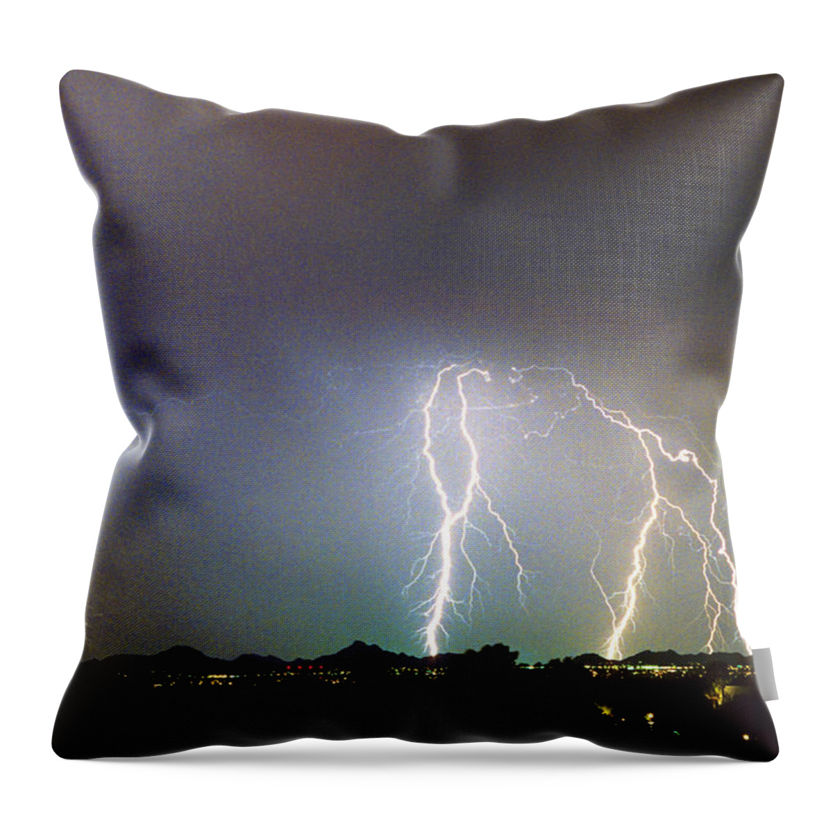 Arizona Throw Pillow featuring the photograph View from Oaxaca Restaurant ll by James BO Insogna