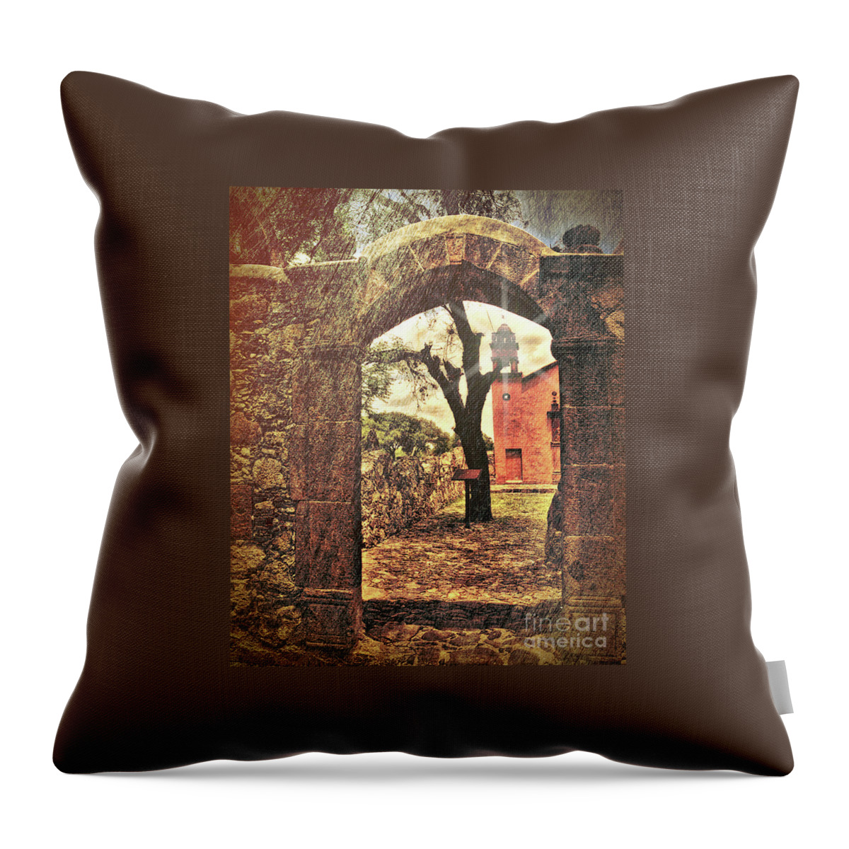 Old Church Throw Pillow featuring the photograph View to the Past by Barry Weiss