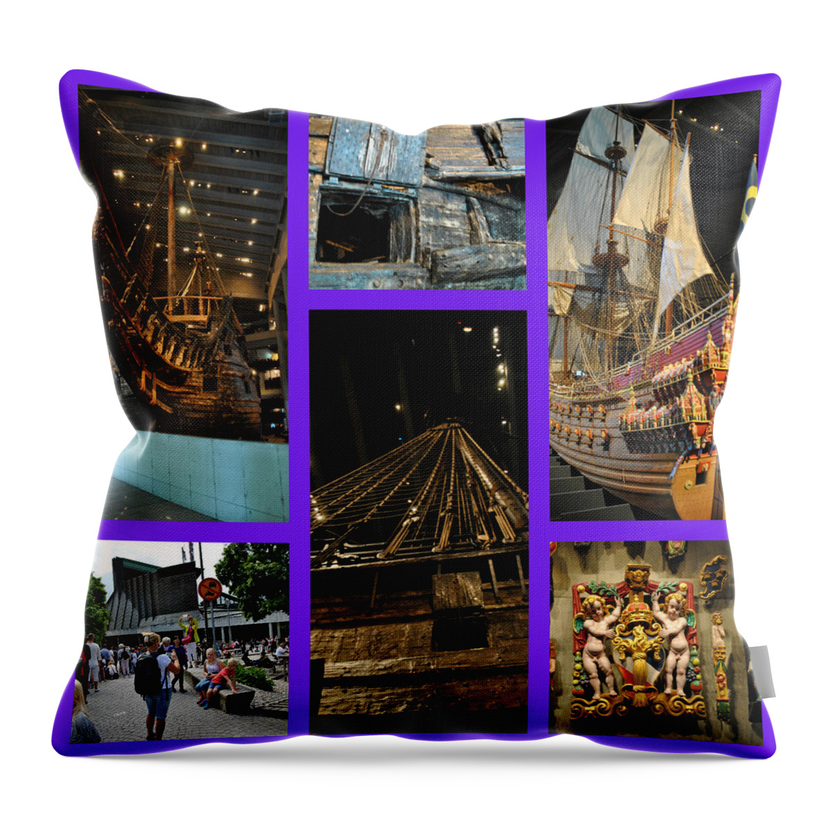 Sweden Throw Pillow featuring the photograph Viking Ship Museum - Stockholm by Jacqueline M Lewis