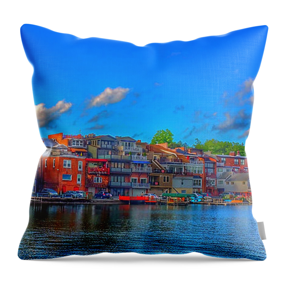 Skaneateles Throw Pillow featuring the photograph Village of Skaneateles by Rob Mandell