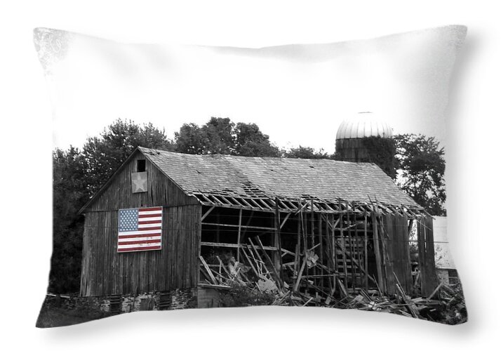 Vintage Americana Throw Pillow featuring the photograph Vintage Americana by Dark Whimsy