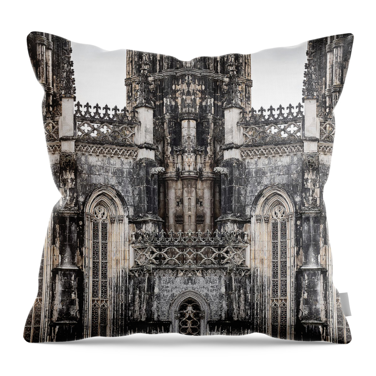 Church Throw Pillow featuring the photograph Vintage Architectural Structure by Phil Perkins