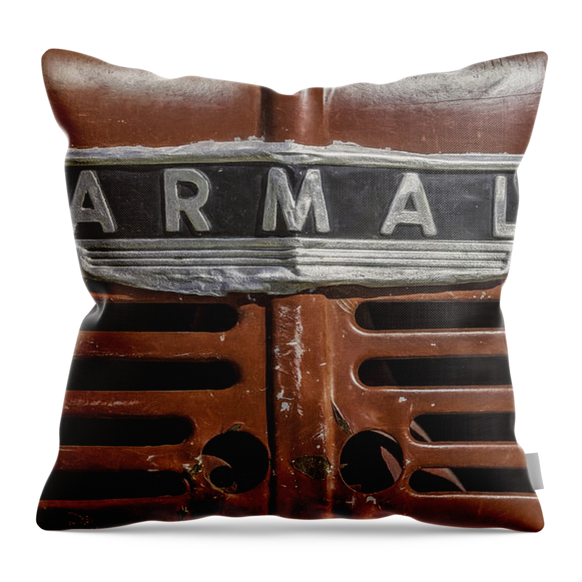 Farmall Tractor Throw Pillow featuring the photograph Vintage Farmall Tractor by Scott Norris