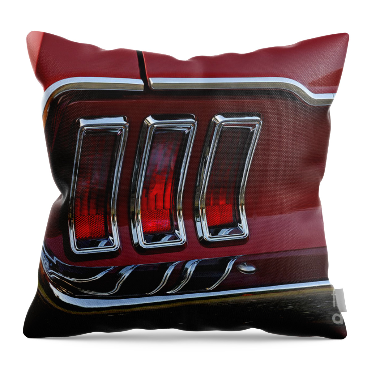 Vintage Throw Pillow featuring the photograph Vintage Ford Mustang Taillight by Helmut Meyer zur Capellen