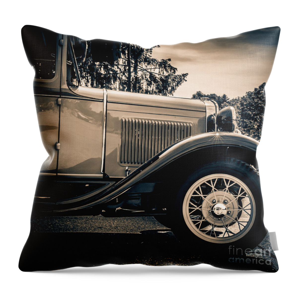 Antique Truck Throw Pillow featuring the photograph Vintage Ford Truck 1 by Pamela Taylor