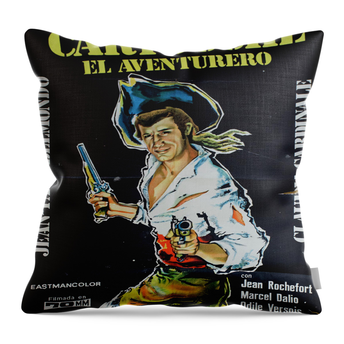 Cartouche El Aventurero Throw Pillow featuring the photograph Vintage Movie Poster 3 by Bob Christopher