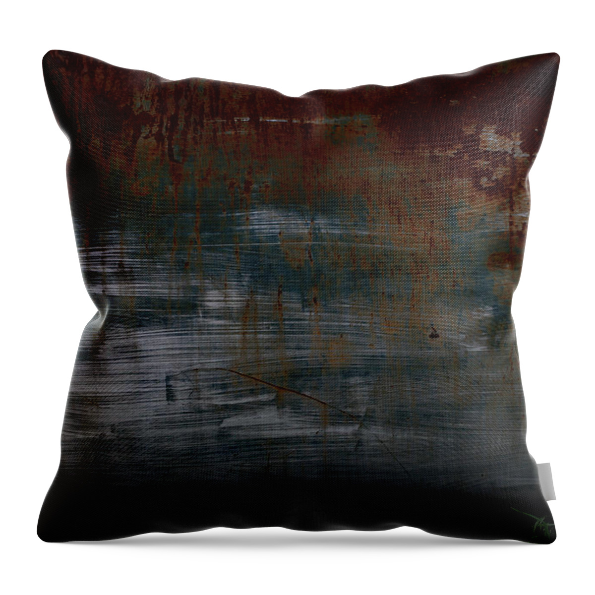 Vintage Rusted Chevrolet Truck Throw Pillow featuring the photograph Vintage Rusted Chevy Door by Toni Hopper