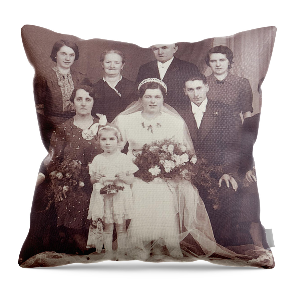 Photo Throw Pillow featuring the photograph Vintage Wedding by Jutta Maria Pusl
