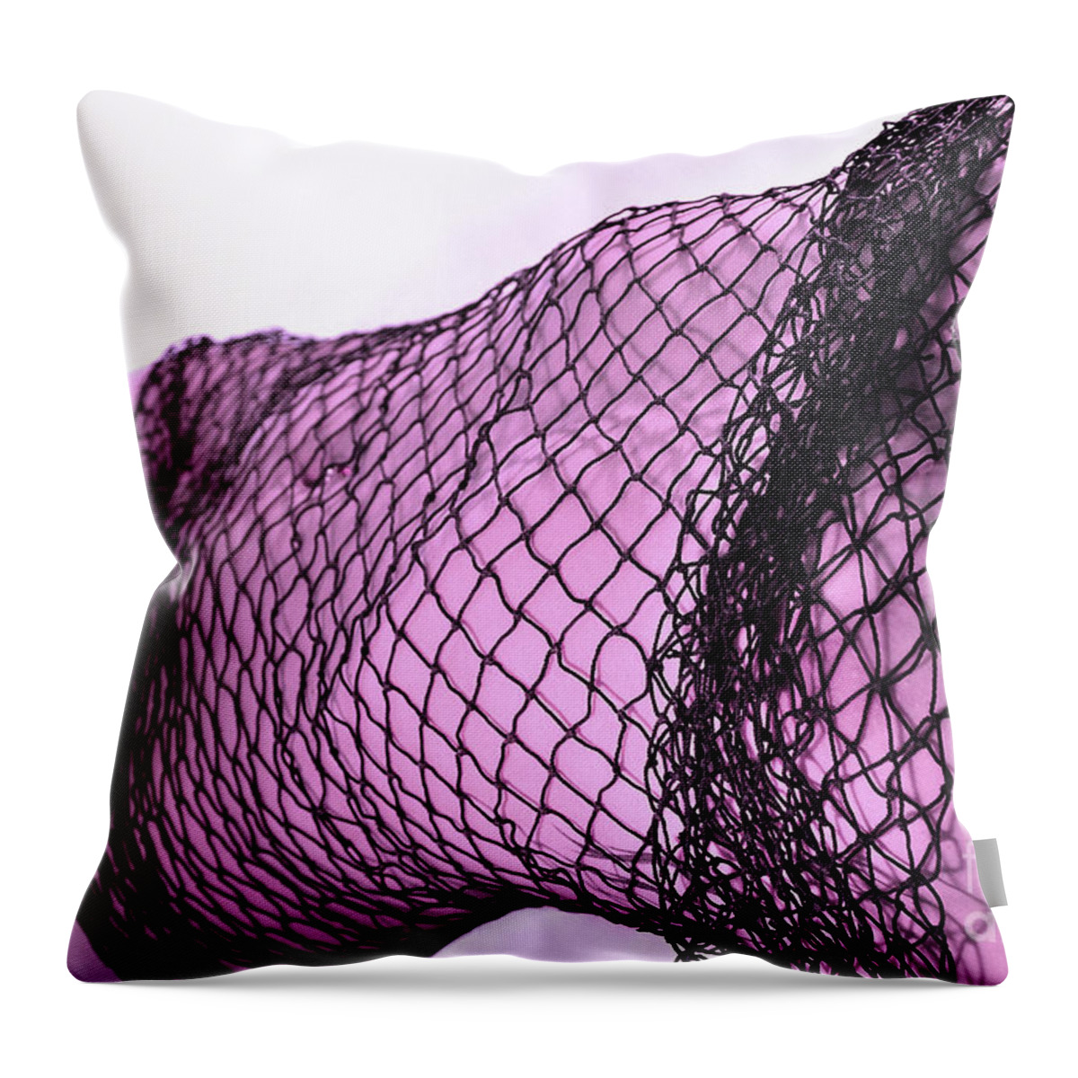 Artistic Throw Pillow featuring the photograph Violet net by Robert WK Clark