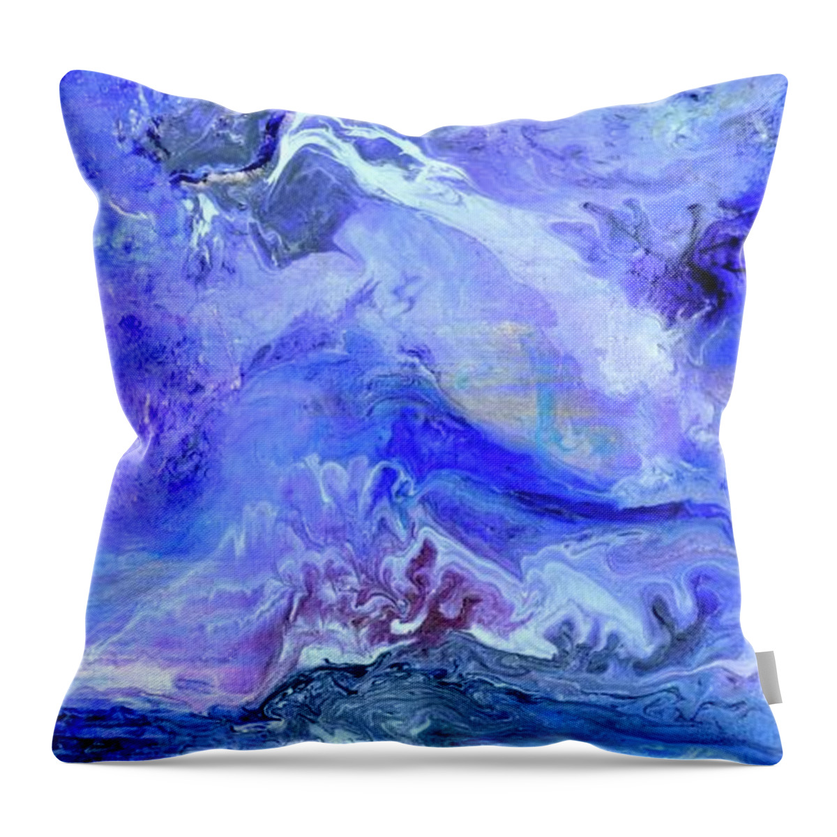 Violet Storm Throw Pillow featuring the painting Violet Storm by Debi Starr