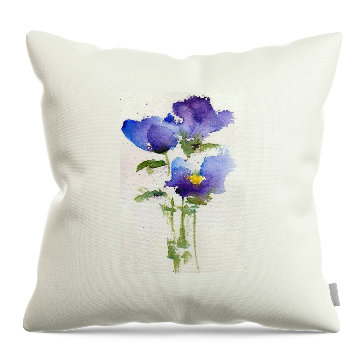 Violets Throw Pillow featuring the painting Violets by Anne Duke