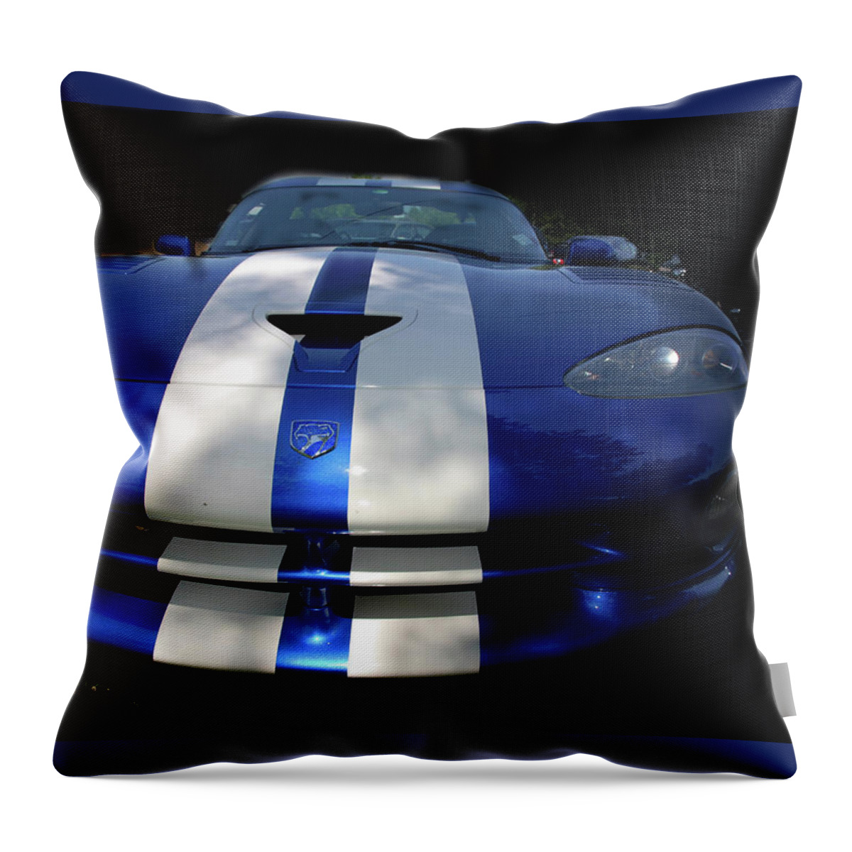 Automobiles Throw Pillow featuring the photograph Viper G T S by John Schneider