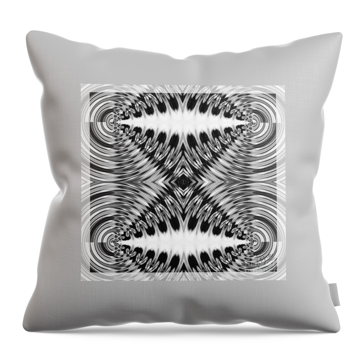 Fania Simon Throw Pillow featuring the digital art Virtual Illusion-Mindset by Fania Simon