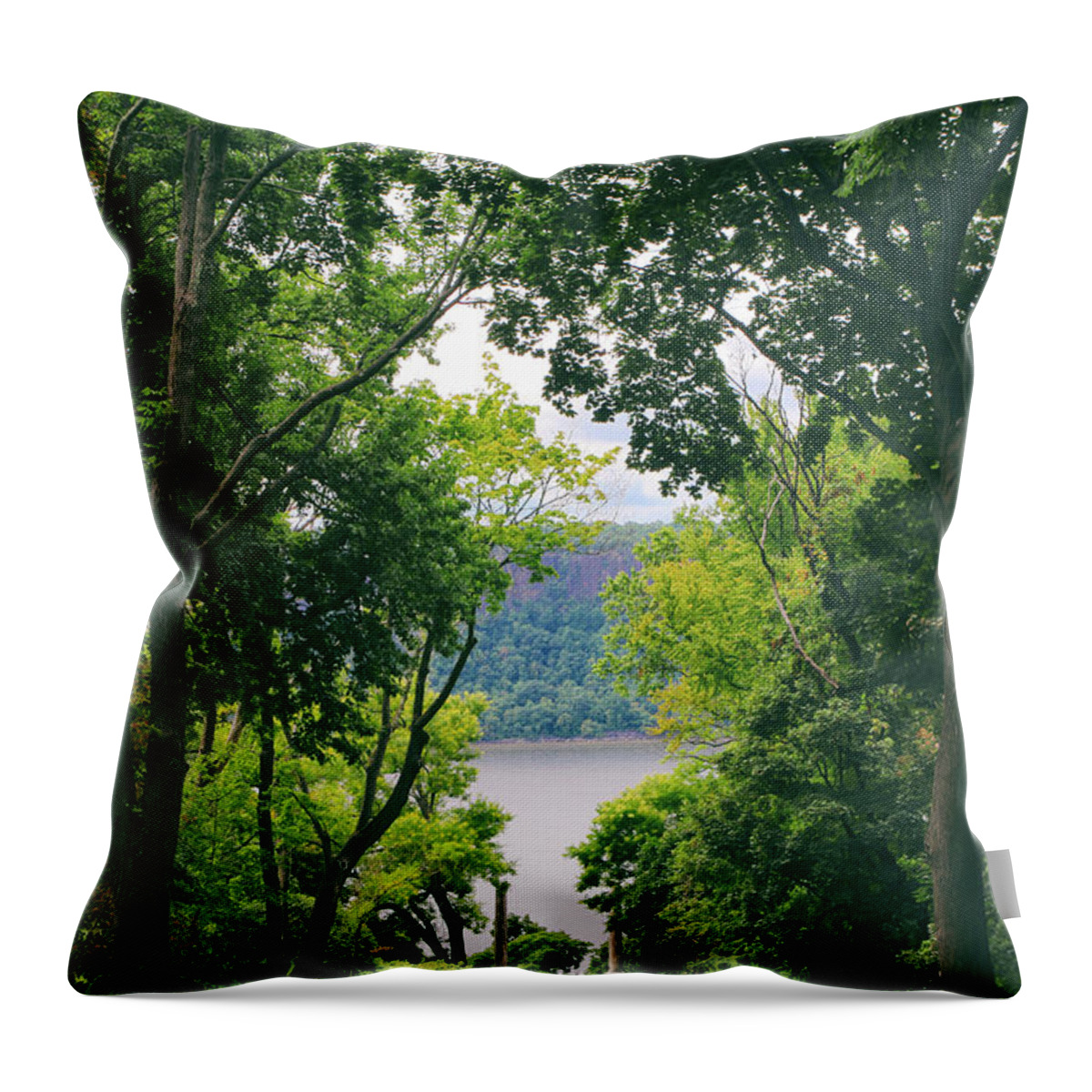 Untermyer Garden Throw Pillow featuring the photograph Vista View by Jessica Jenney