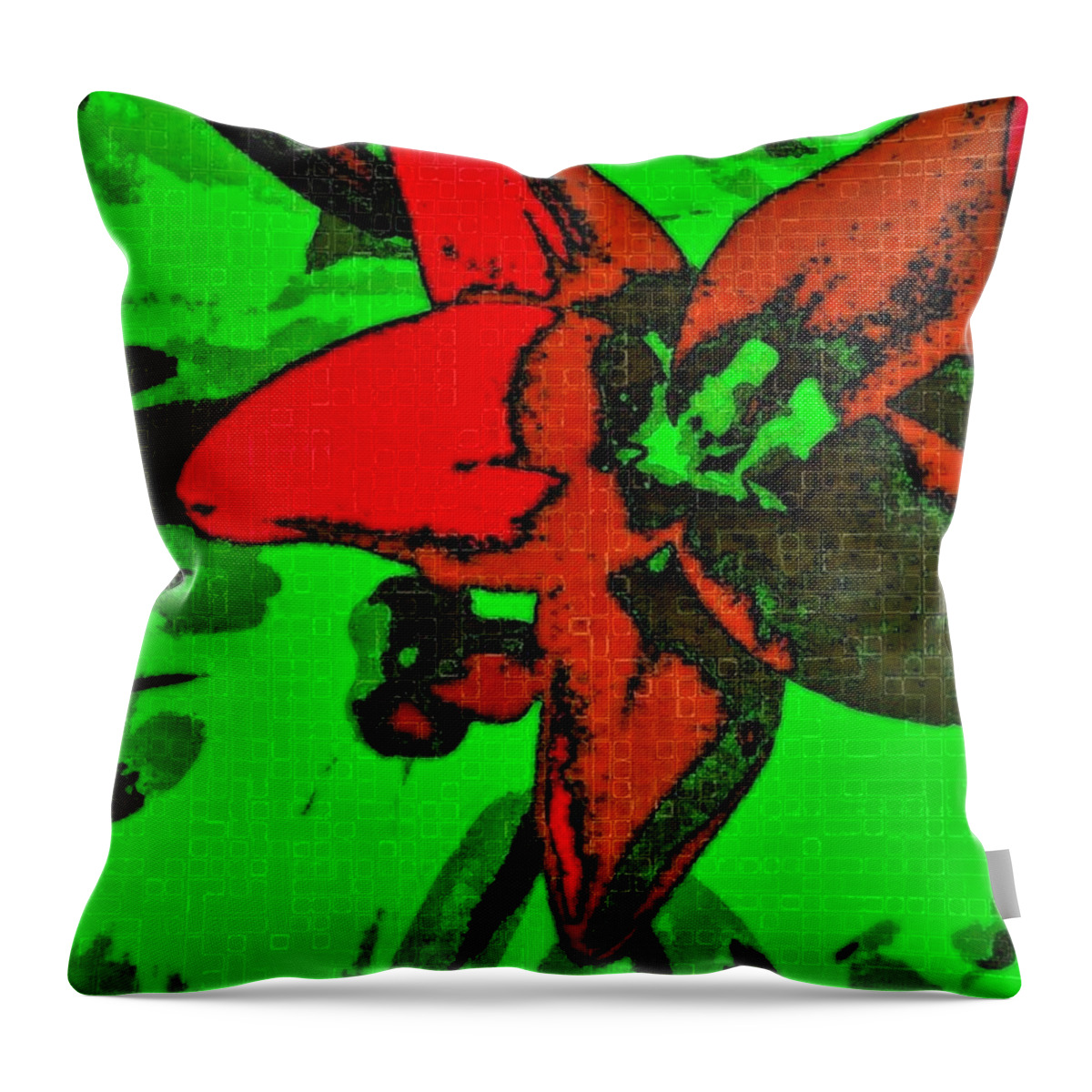 Flower Throw Pillow featuring the photograph Vitality by Andy Rhodes
