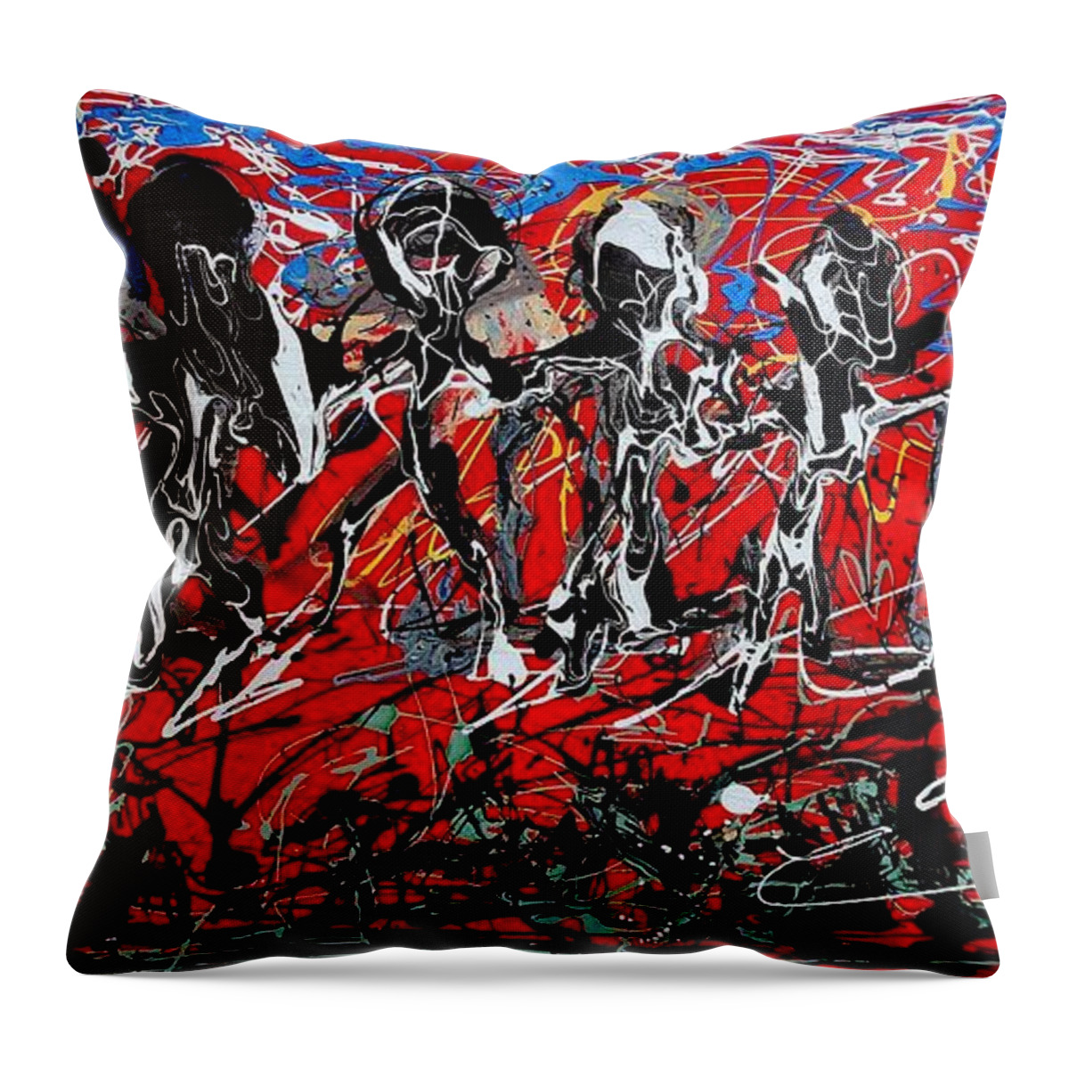  Throw Pillow featuring the painting Vitality by Rebecca Flores