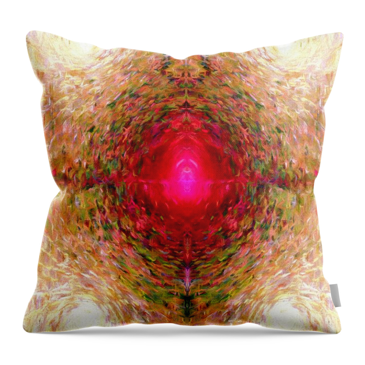 Abstract Throw Pillow featuring the digital art Vivid Nodes by Charmaine Zoe