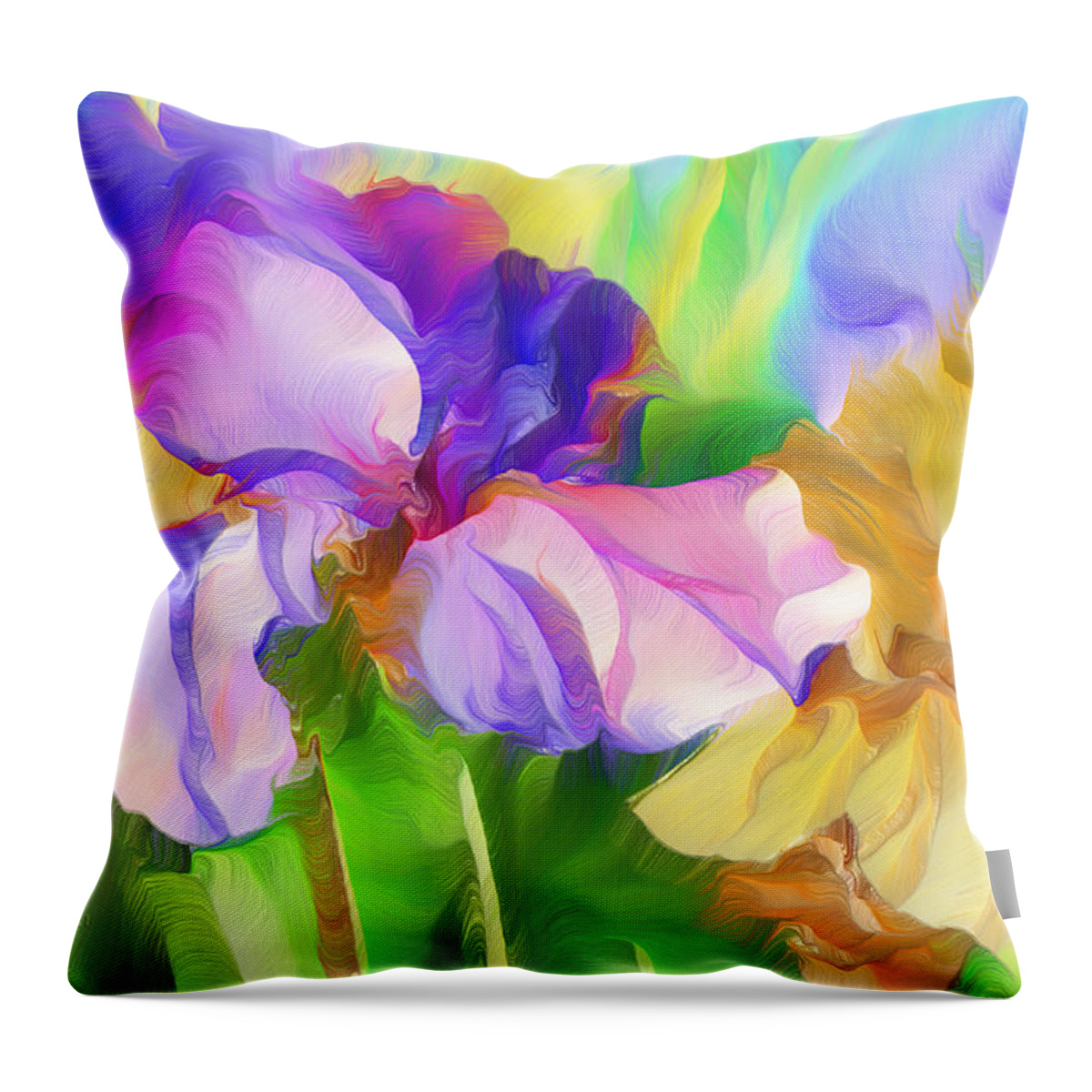 Expressionism Throw Pillow featuring the mixed media Voices Of Spring by Georgiana Romanovna