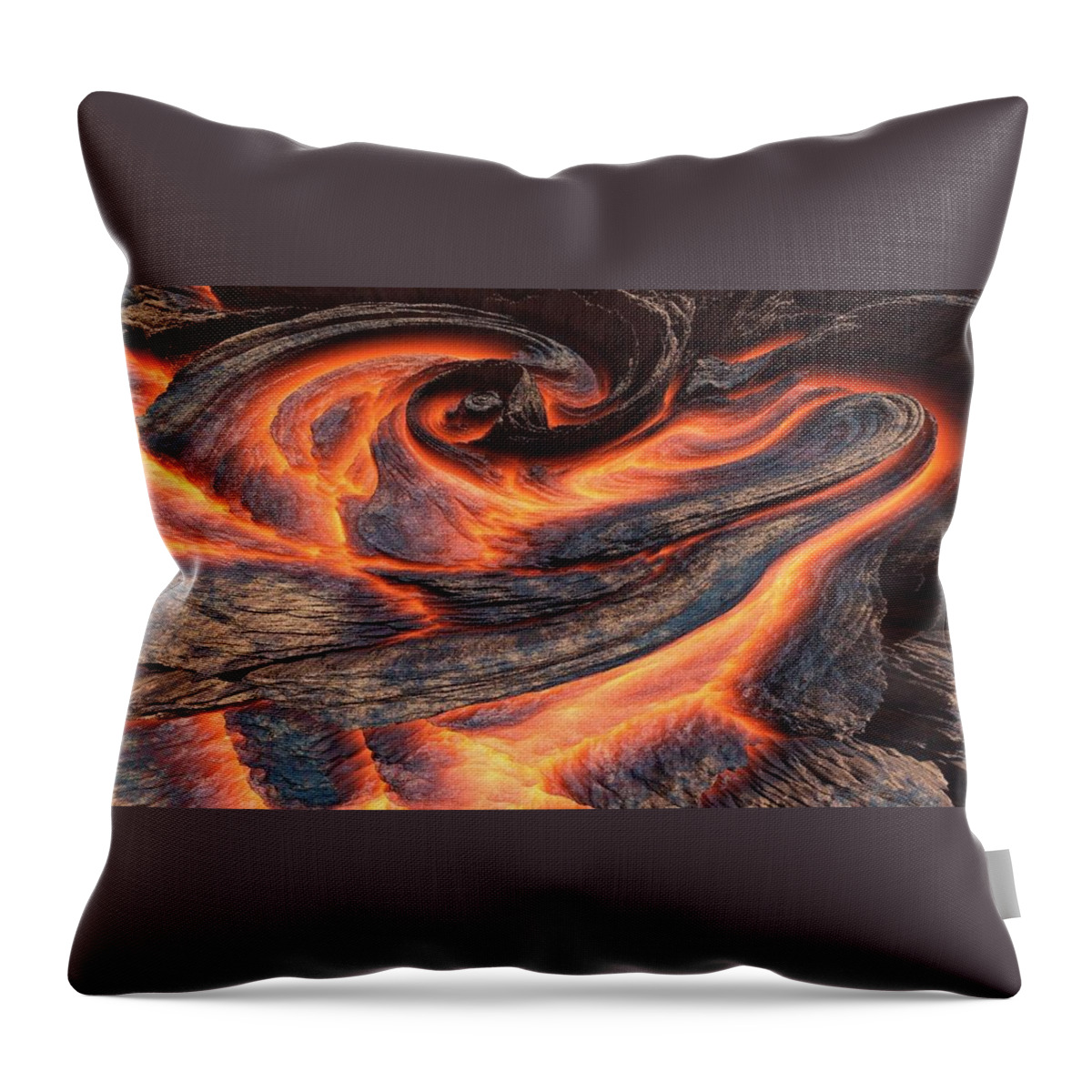 Volcano Throw Pillow featuring the digital art Volcano by Maye Loeser