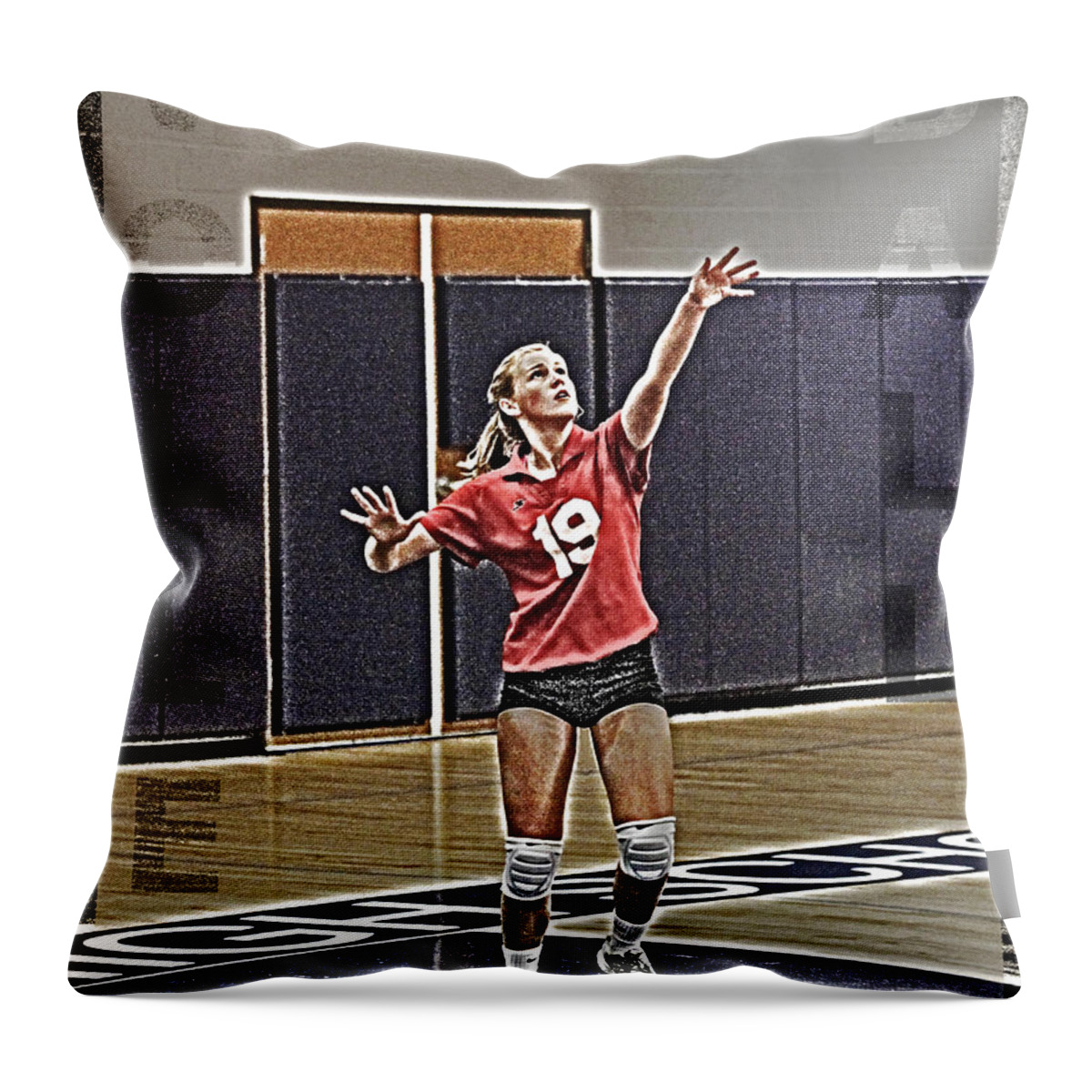 Volleyball Throw Pillow featuring the photograph Volleyball Girl by Kelley King