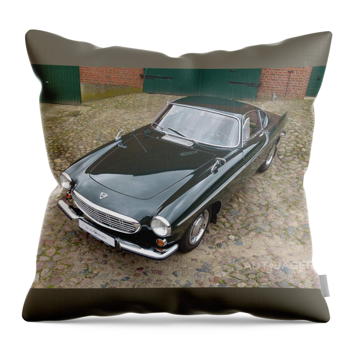 Volvo 1800s Throw Pillow featuring the photograph Volvo 1800S by Jackie Russo