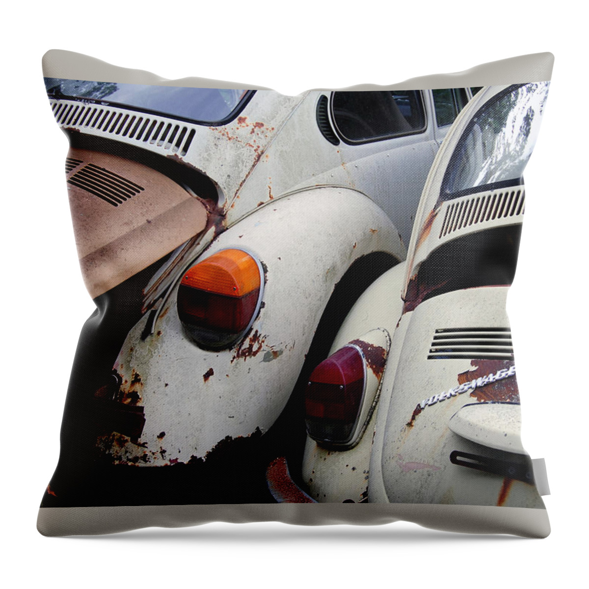Vw Throw Pillow featuring the photograph VW Sisters by Jame Hayes
