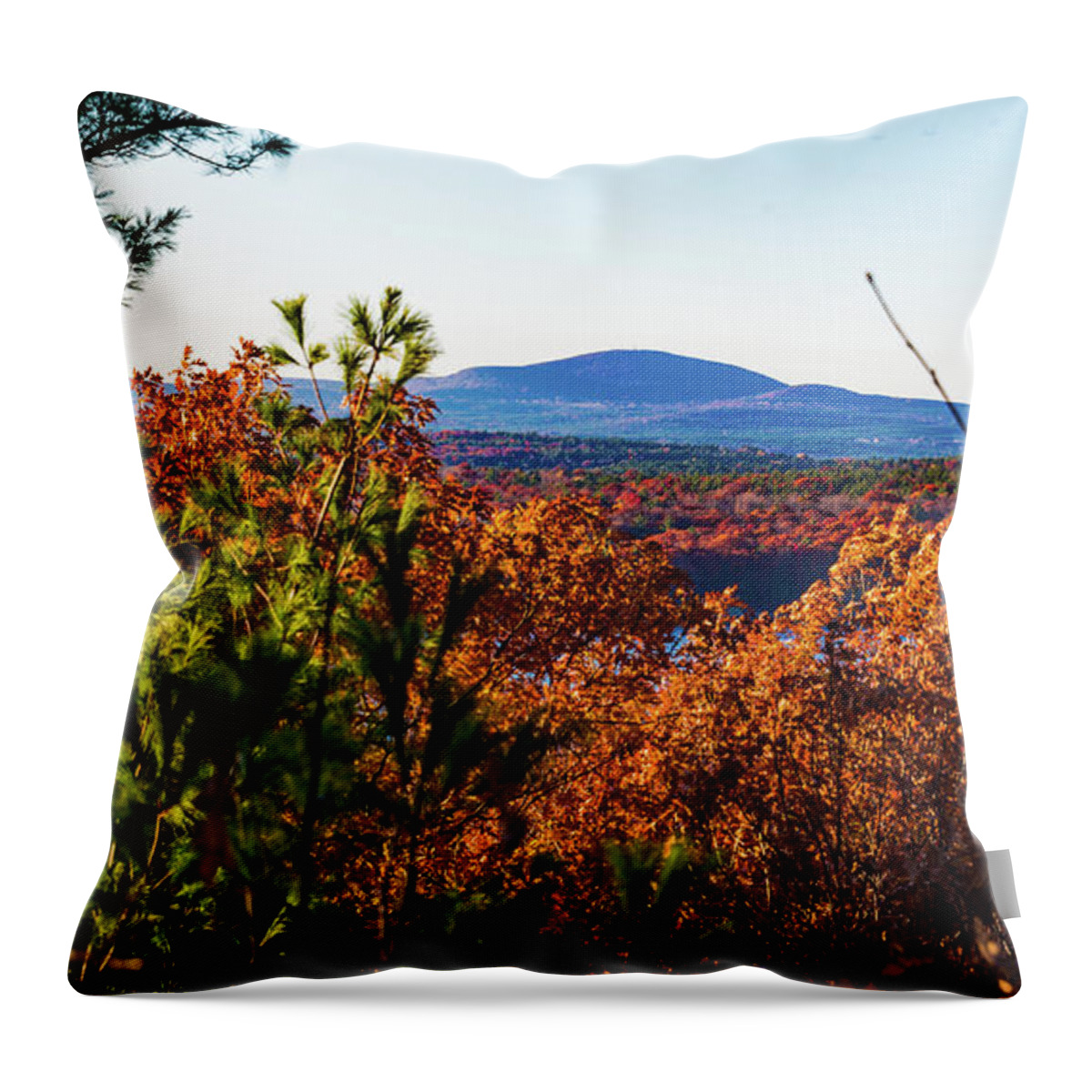 Wachusett Throw Pillow featuring the photograph Wachusett in Fall by Robert McKay Jones