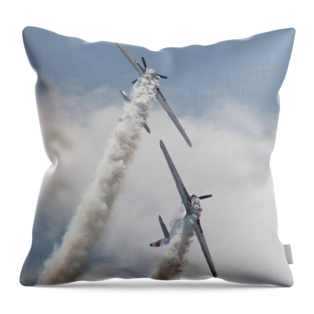 Air Throw Pillow featuring the photograph WAFB 09 Yak 52 Aerostar 3 by David Dunham