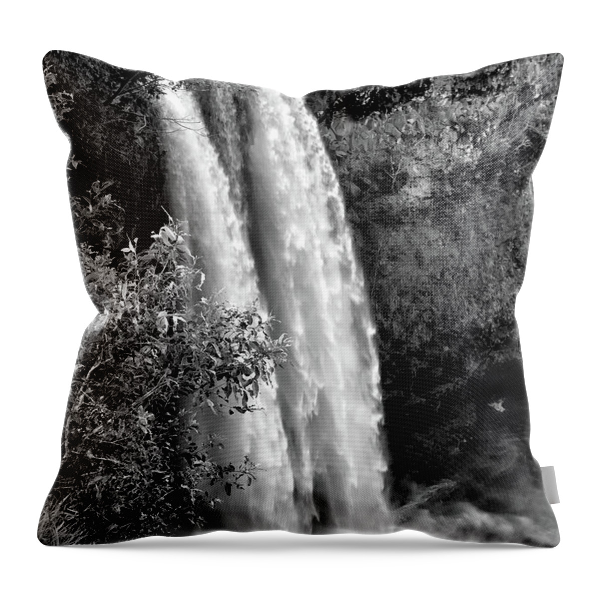 Wailua Falls Throw Pillow featuring the photograph Wailua Falls by Jason Wolters